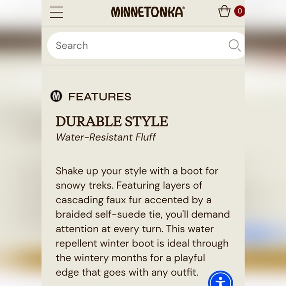 Minnetonka Womens Everett Boots Sz 7 Charcoal Suede Faux Fur Braided Suede Tie - Picture 13 of 14